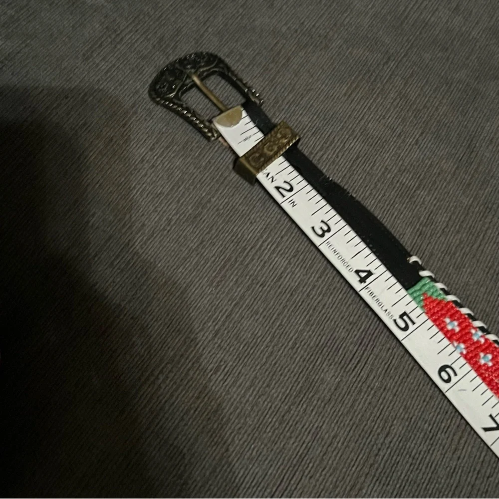 Vintage Seed Beaded Thunderbird Multicolor Native Southwest Belt / Hatband